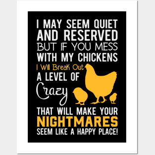 Funny Chicken Farmers Posters and Art